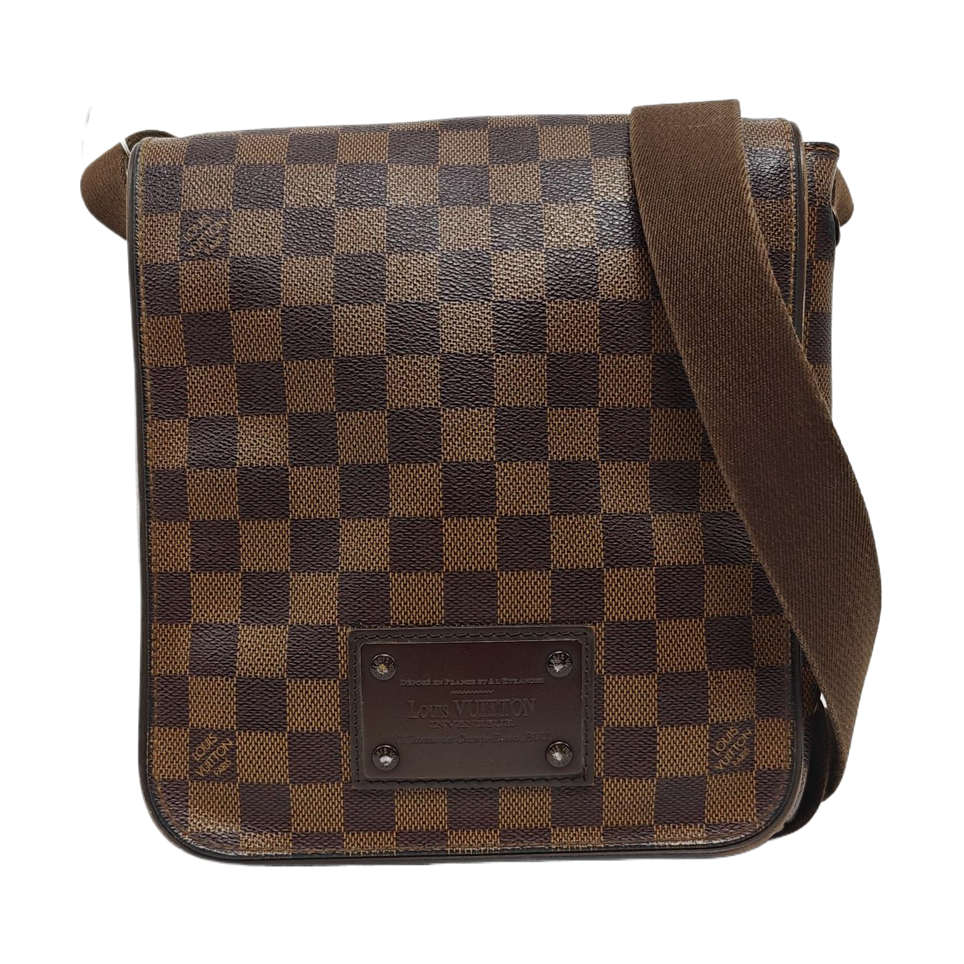 BROOKLYN PM Damier Ebene Coated Canvas Brown