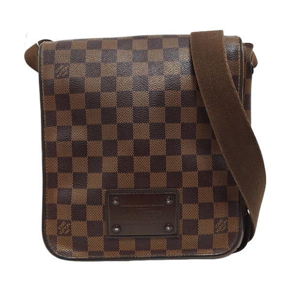 BROOKLYN PM Damier Ebene Coated Canvas Brown