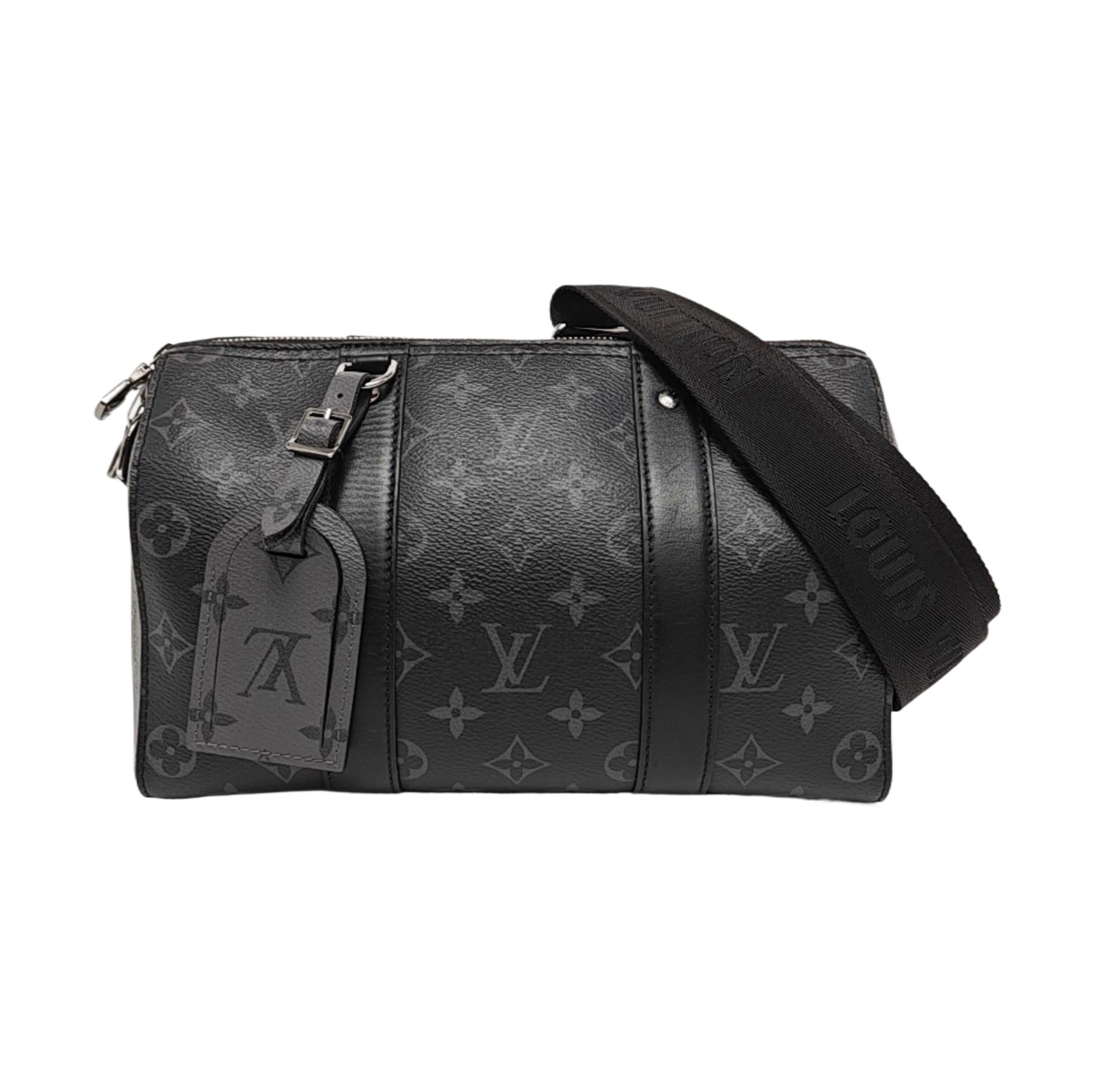 KEEPALL Monogram Coated Canvas Black