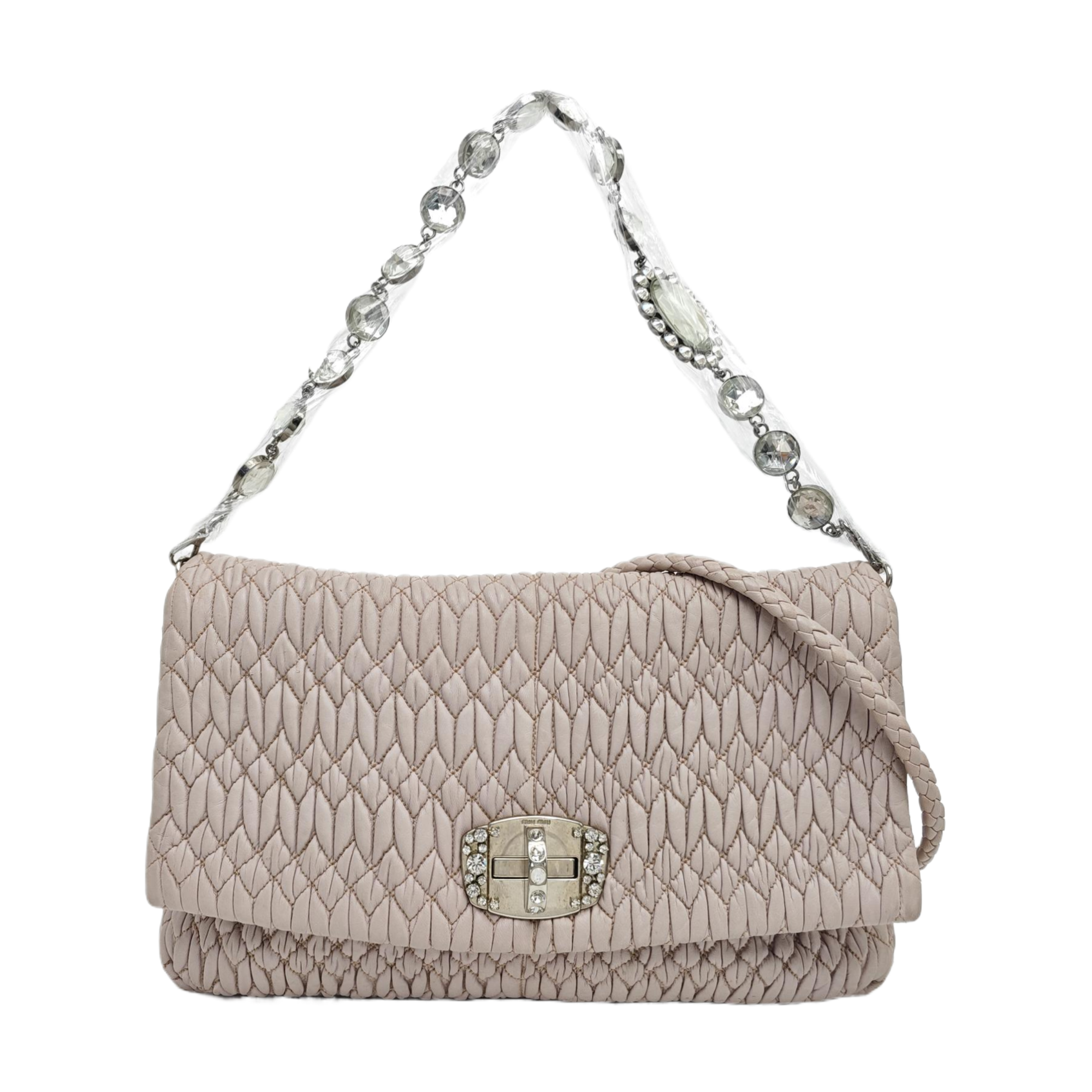 Crystal Quilted Lambskin Pink