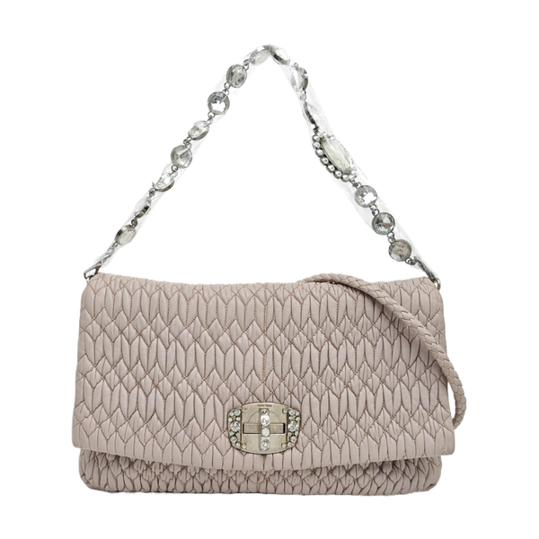 Crystal Quilted Lambskin Pink