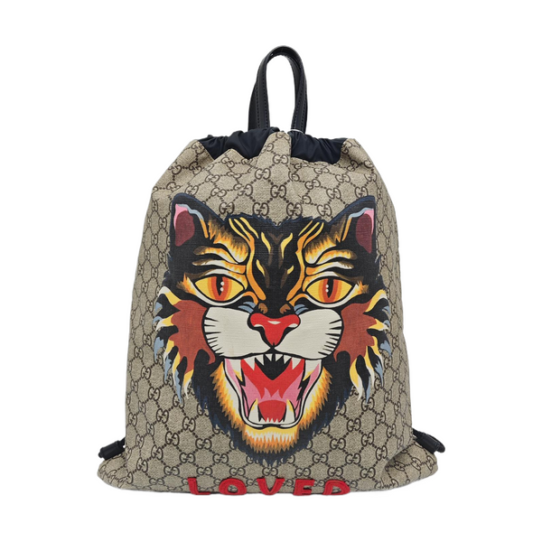 GG Supreme Monogram Coated Canvas Beige