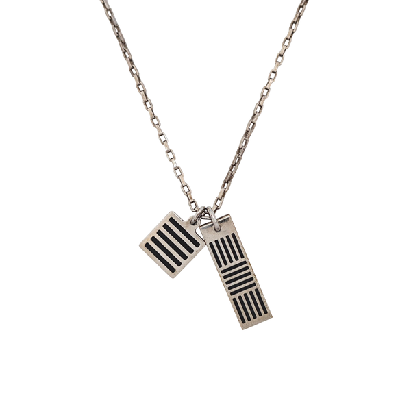 DAMIER Brass Silver Necklace