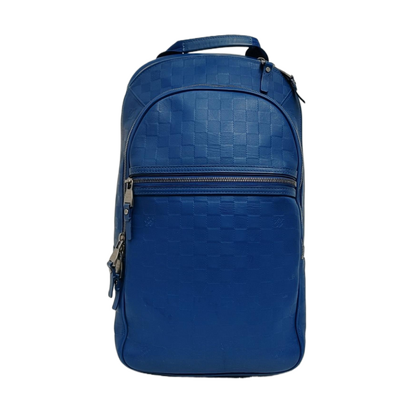 MICHAEL Damier Calfskin Blue