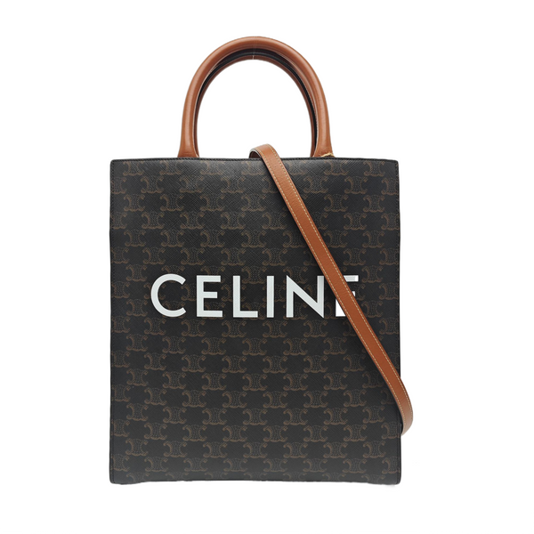 CABAS CELINE Small Coated Canvas Brown