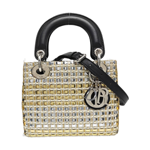Authenticated pre-owned  Lady Dior Mini Fabric Multicolor - Tote Bag at Looply