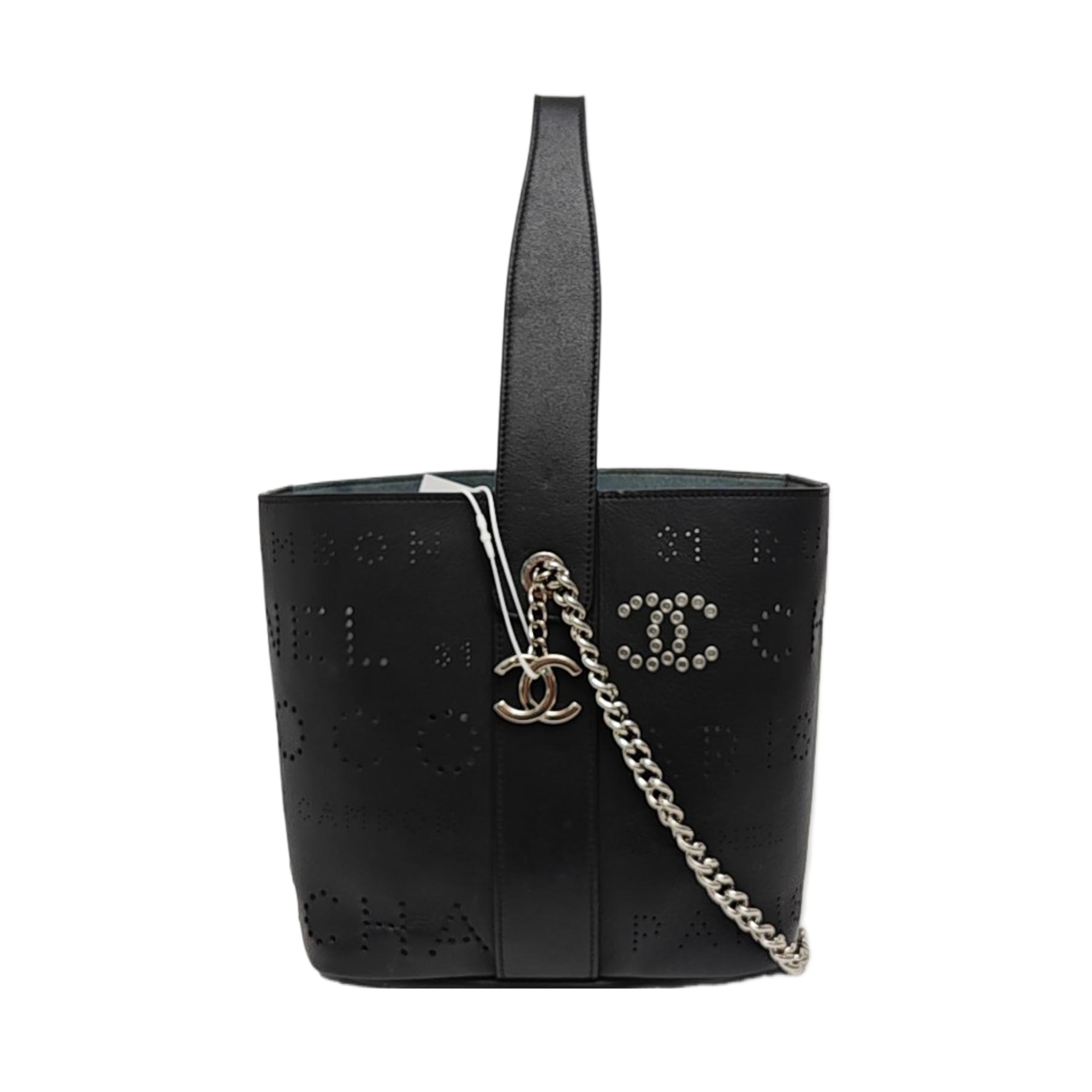 Lambskin Bucket Bag Black
