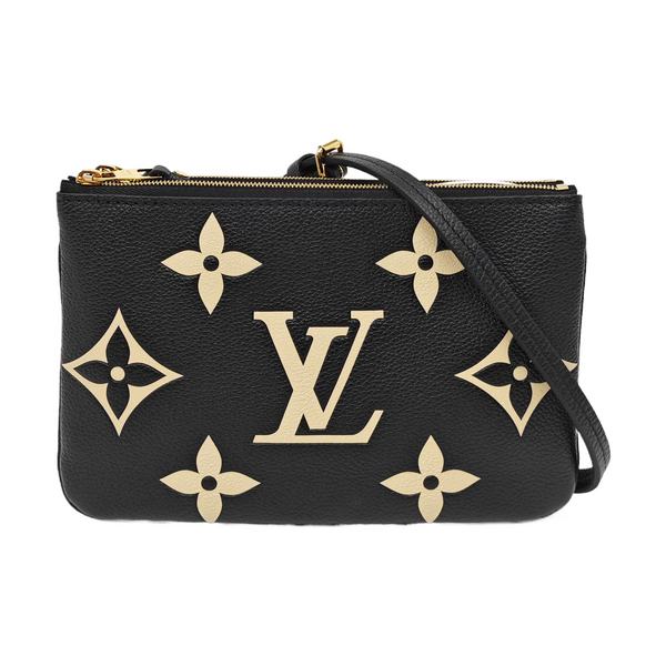 Monogram Calfskin Shoulder Bag Black