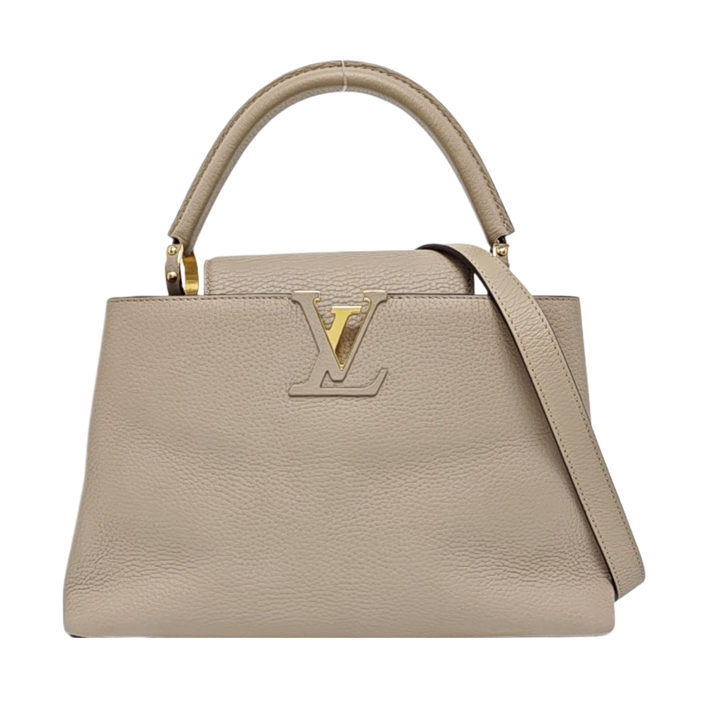 CAPUCINES MM Calfskin Gray