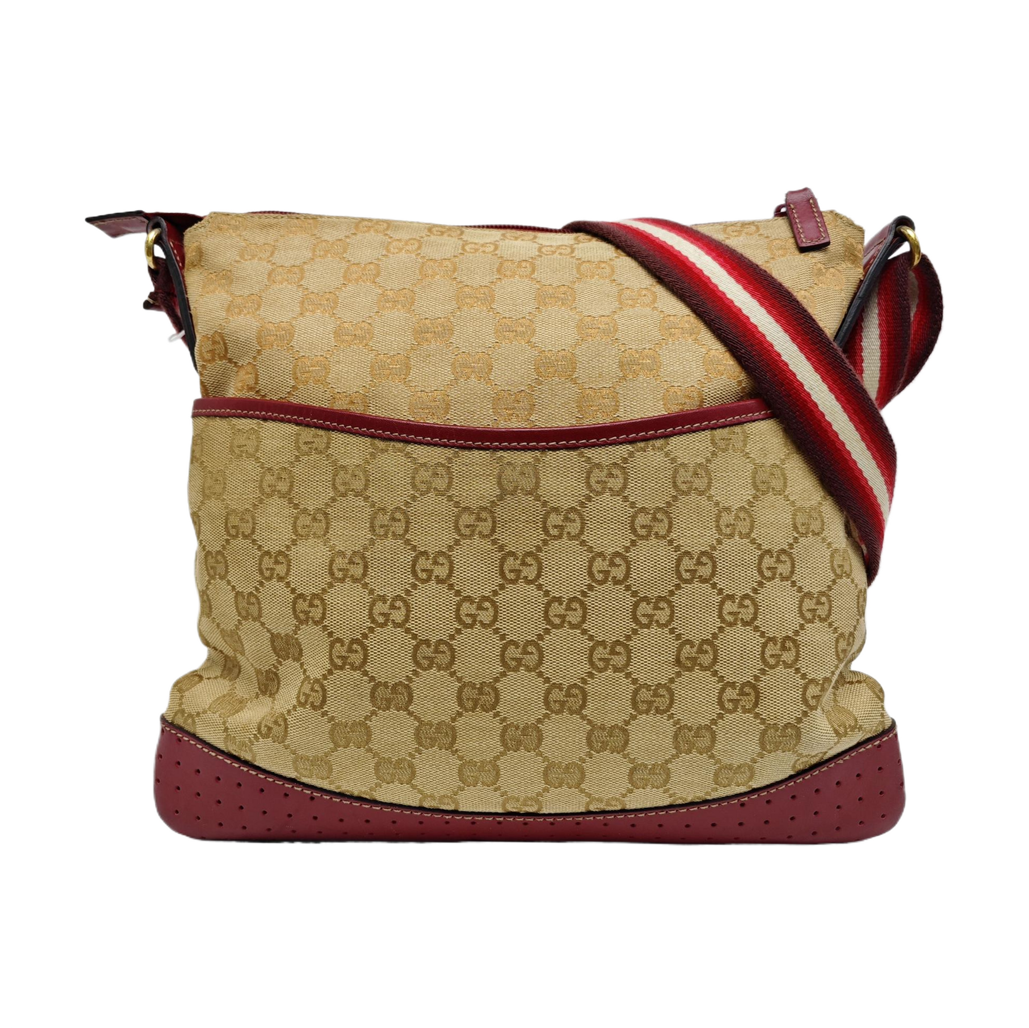 Monogram Canvas Shoulder Bag Beige