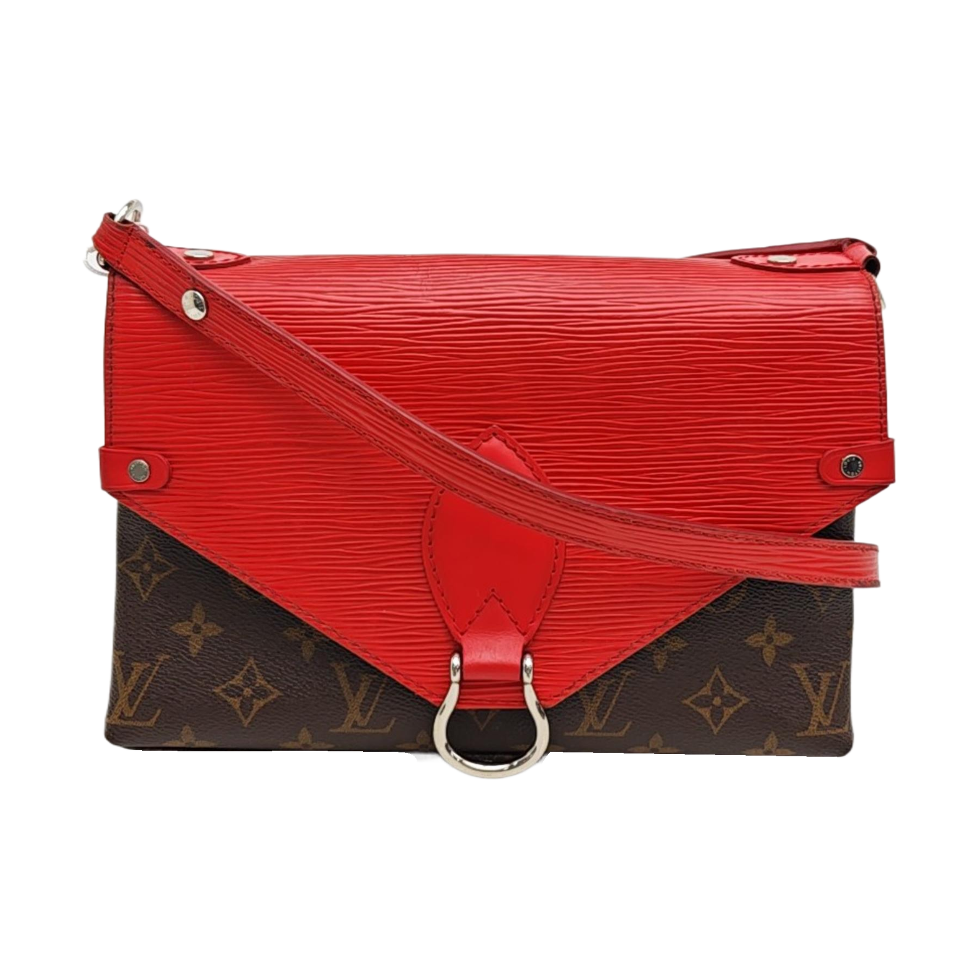 SAINT MICHEL Monogram Coated Canvas Brown