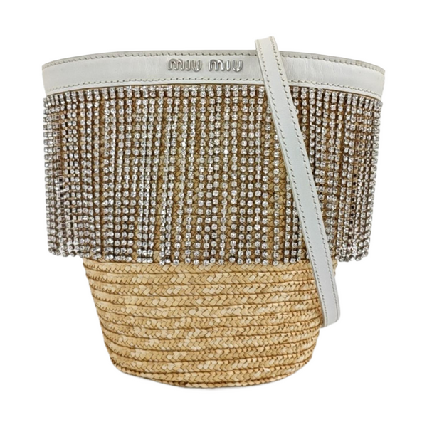 Straw Bucket Bag Multicolor