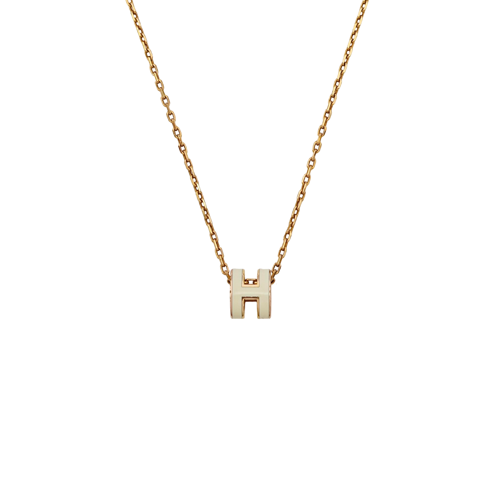Pop H Metal Rose Gold Necklace