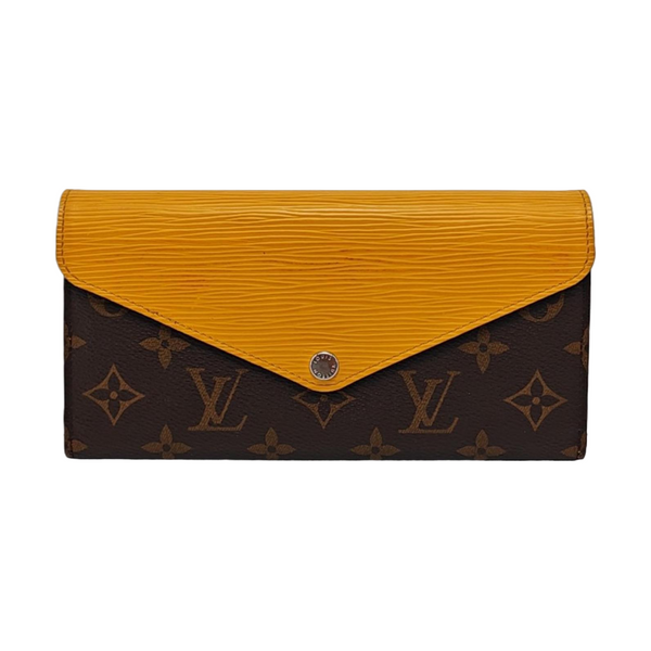 MARIE LOU Monogram Coated Canvas Brown Wallet