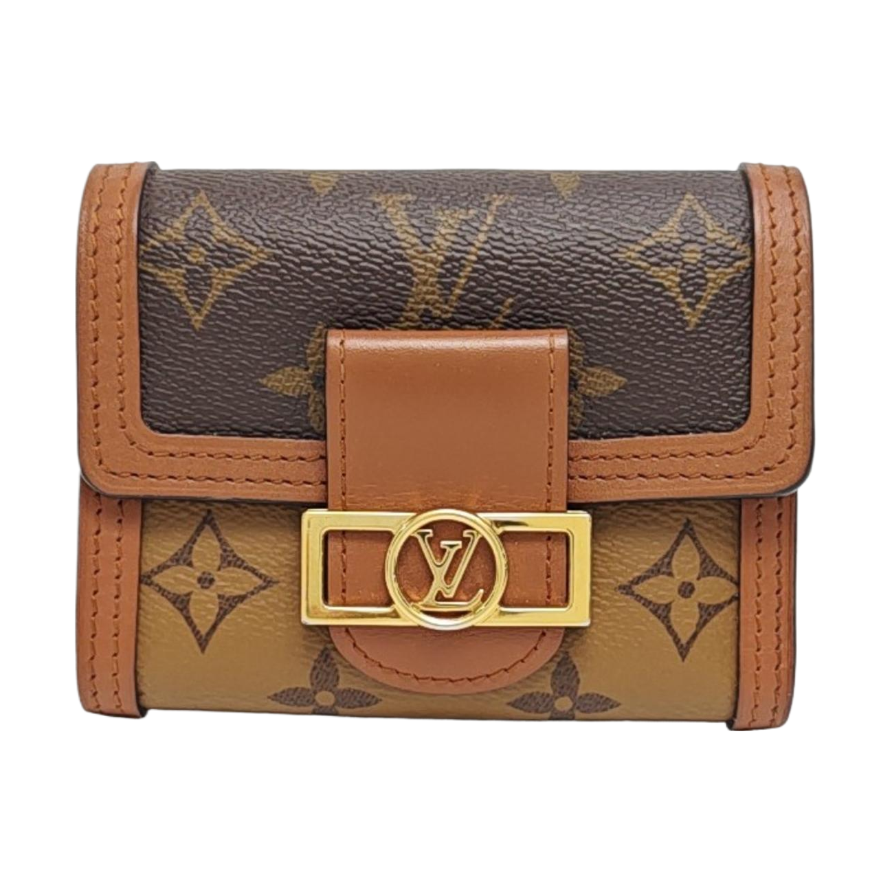 DAUPHINE Monogram Coated Canvas Brown Wallet
