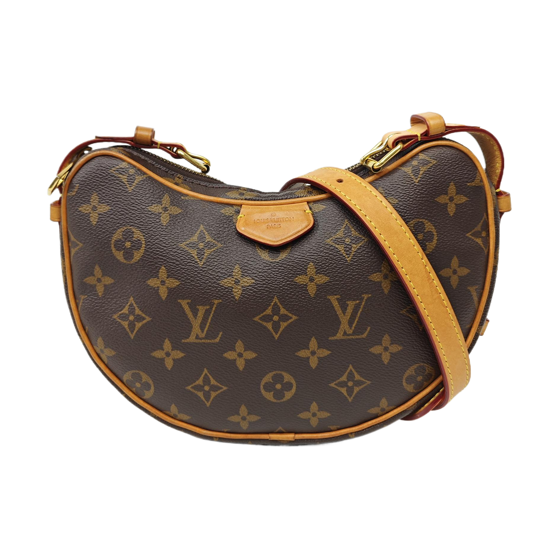 CROISSANT Monogram Coated Canvas Brown