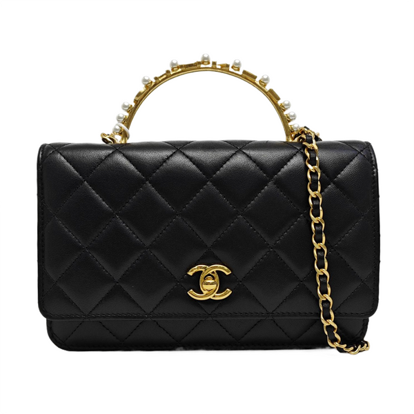 WOC Quilted Lambskin Black