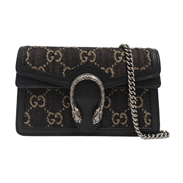 Dionysus Super Mini Monogram Denim Black