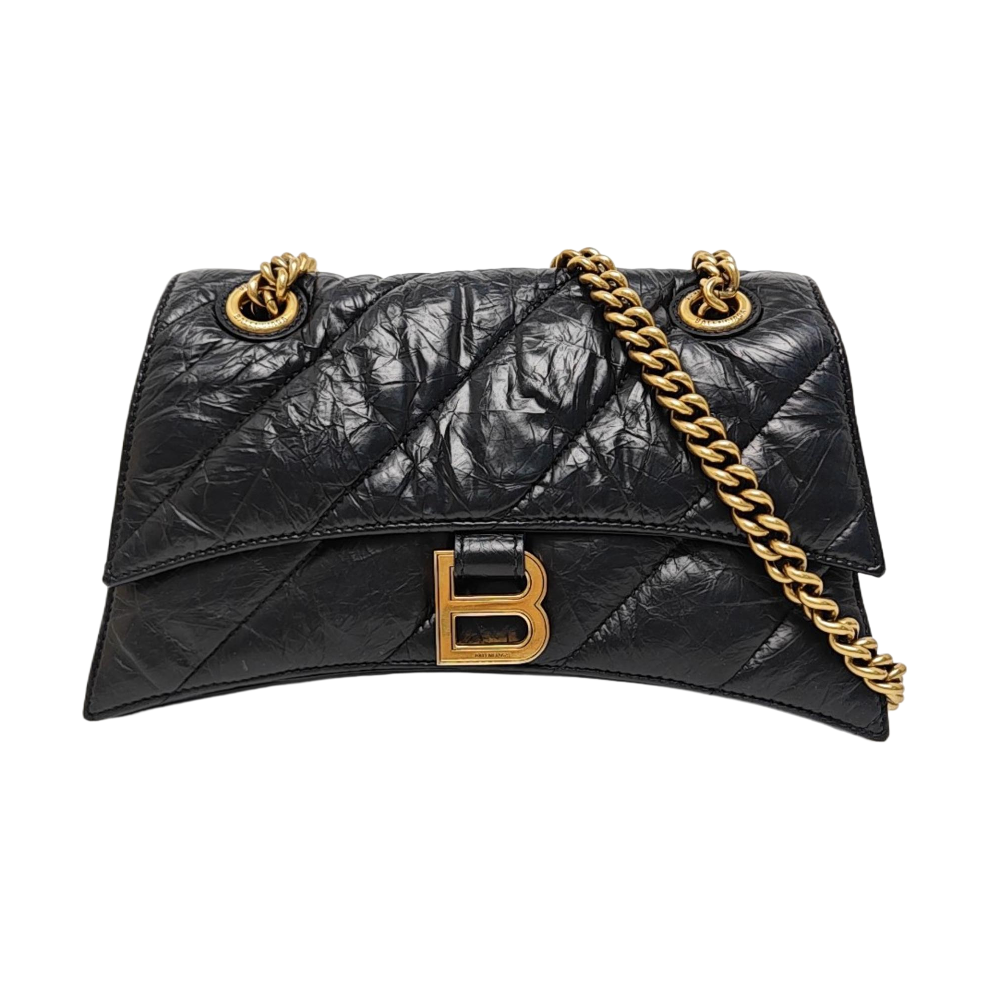 Crush Small Quilted Calfskin Black
