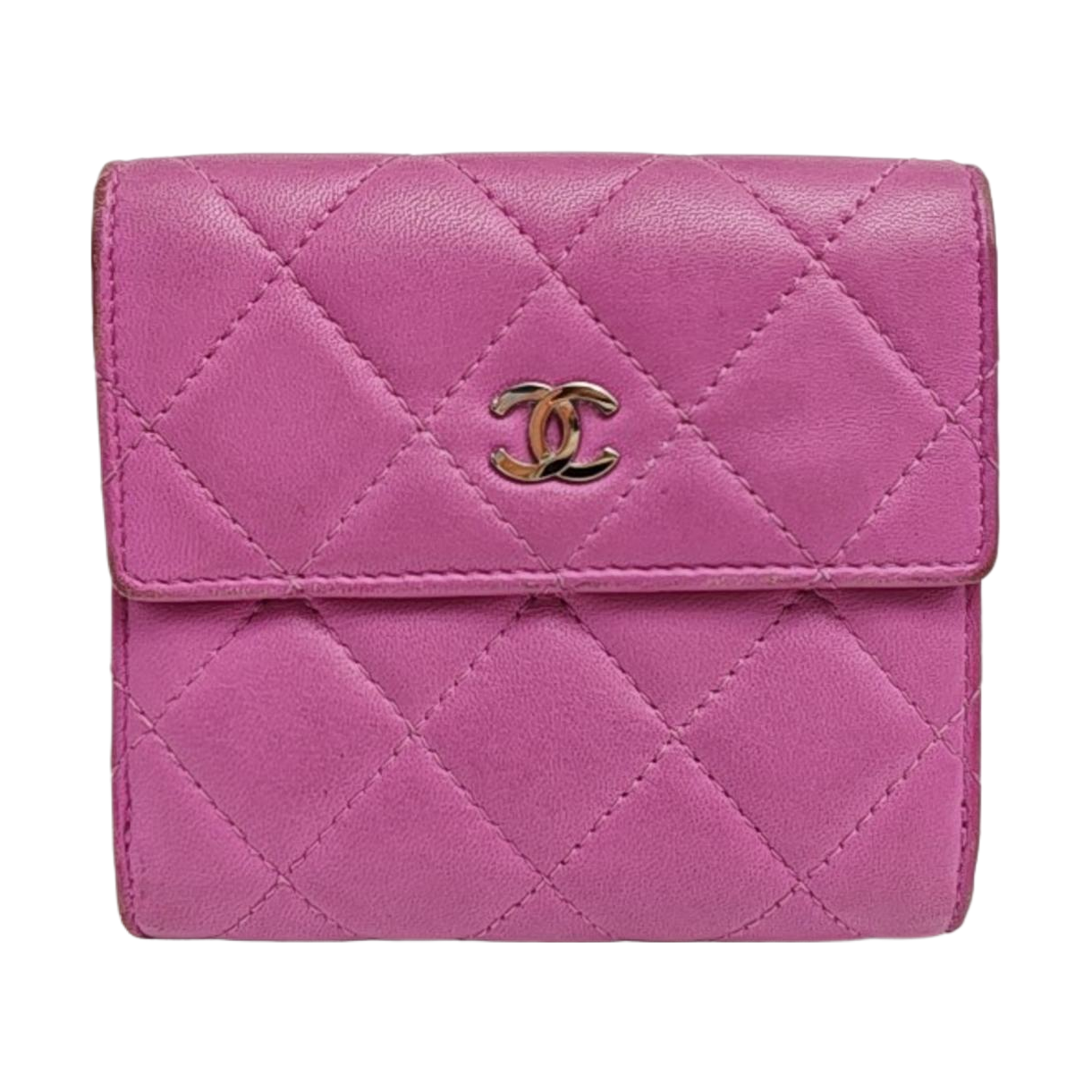 Quilted Lambskin Wallet Purple