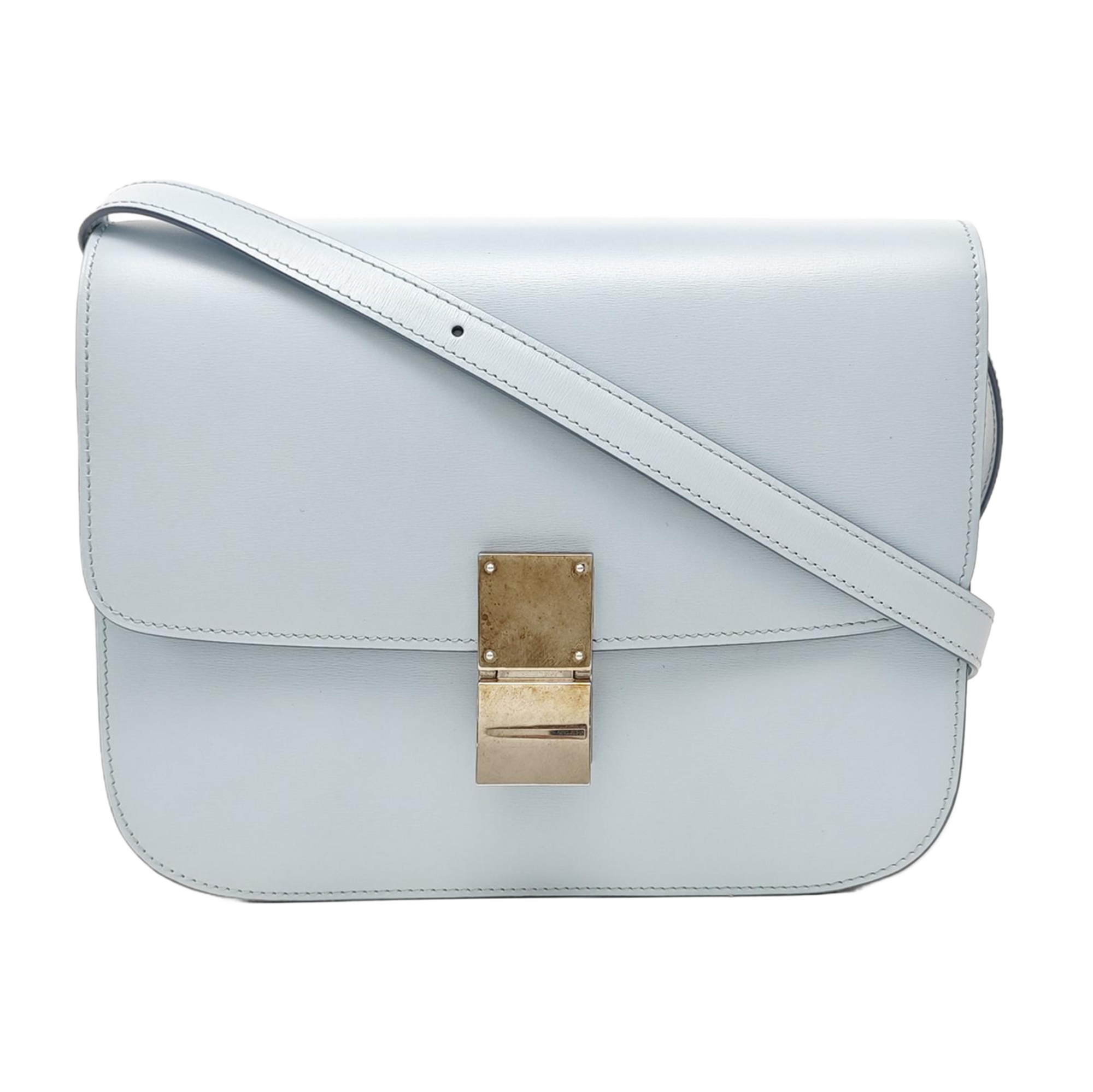 CLASSIC BOX Medium Calfskin Blue