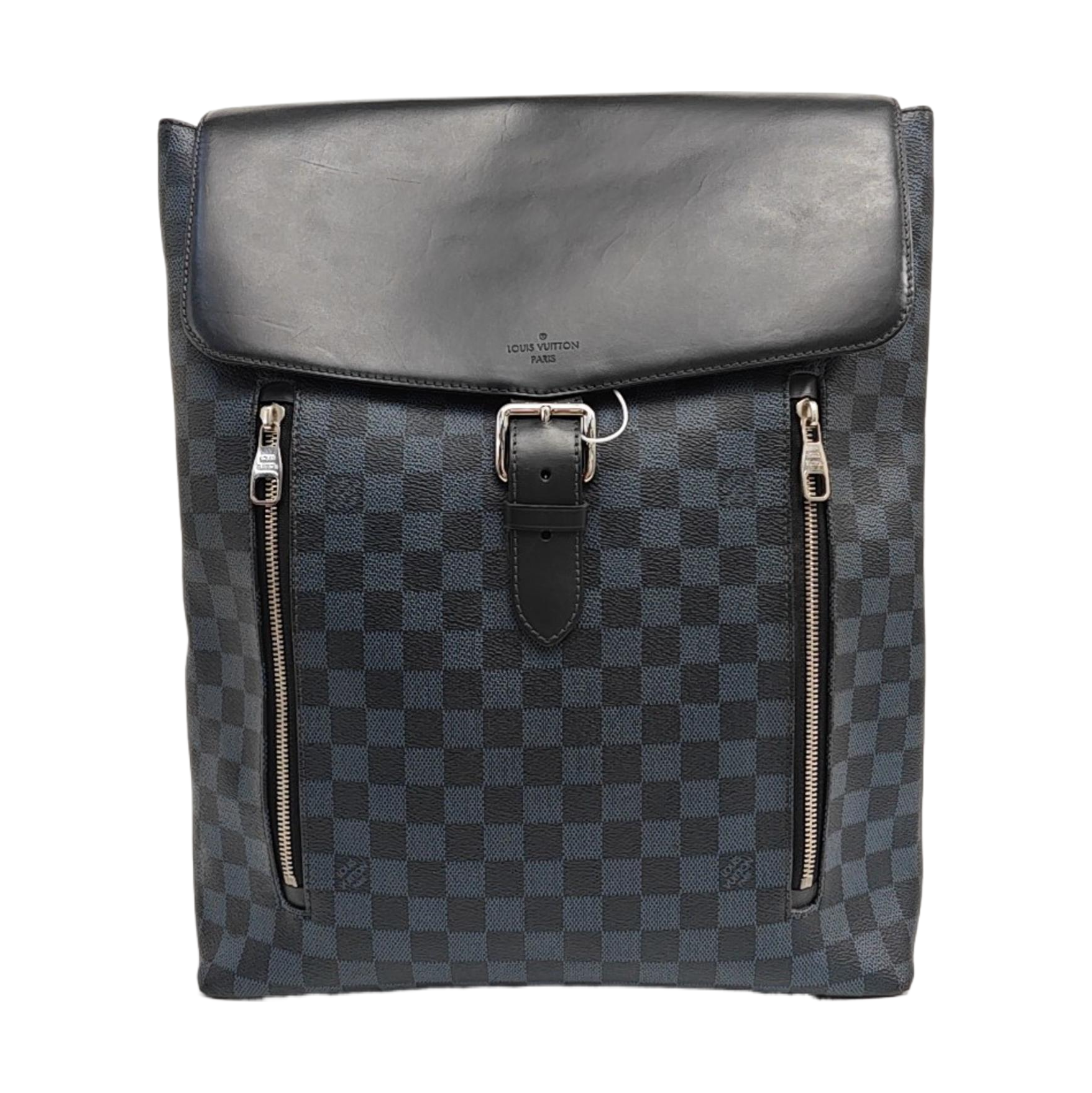 Damier Coated Canvas Backpack Blue