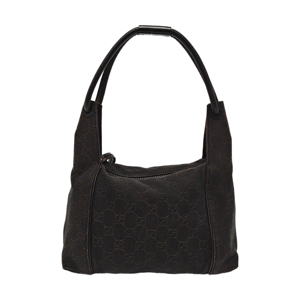 Monogram Canvas Shoulder Bag Brown