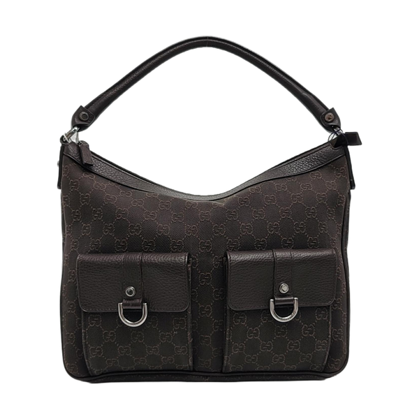 Monogram Canvas Top Handle Bag Brown