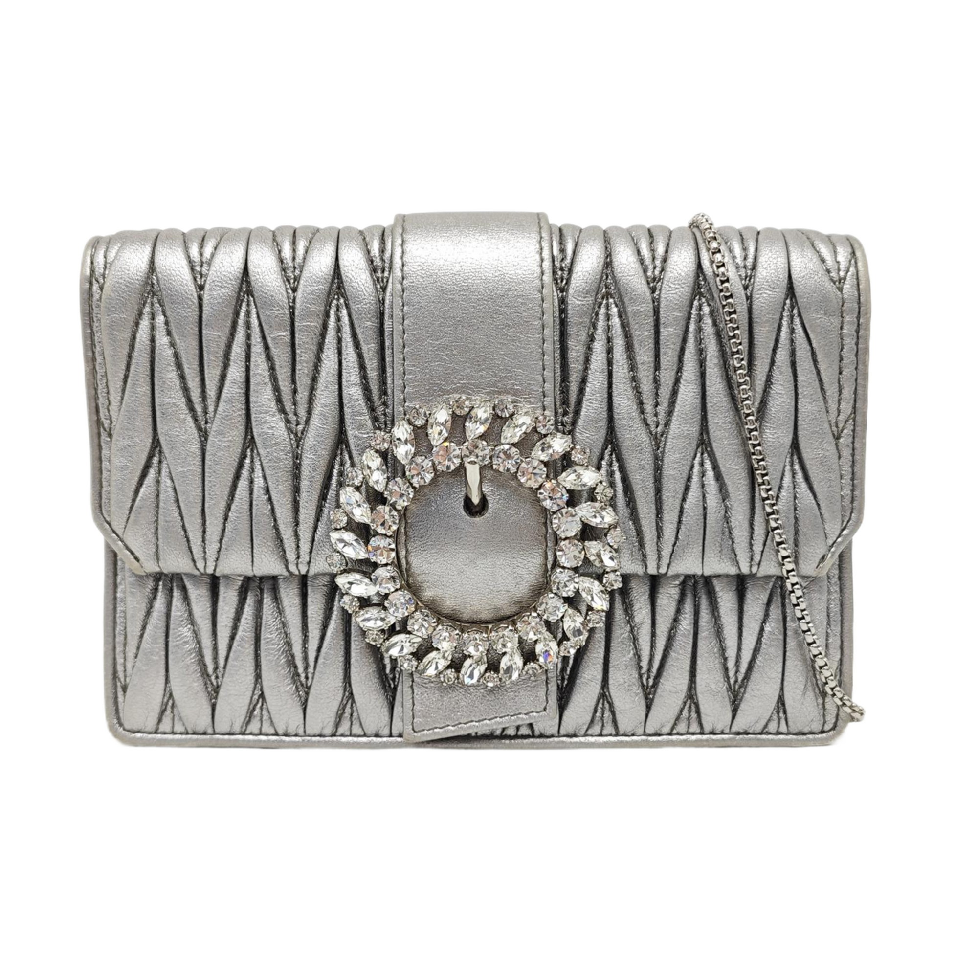 Matelassé Quilted Lambskin Silver