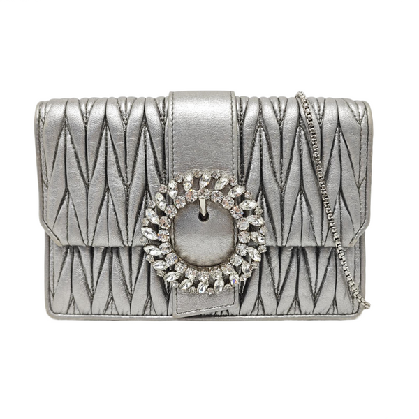Matelassé Quilted Lambskin Silver