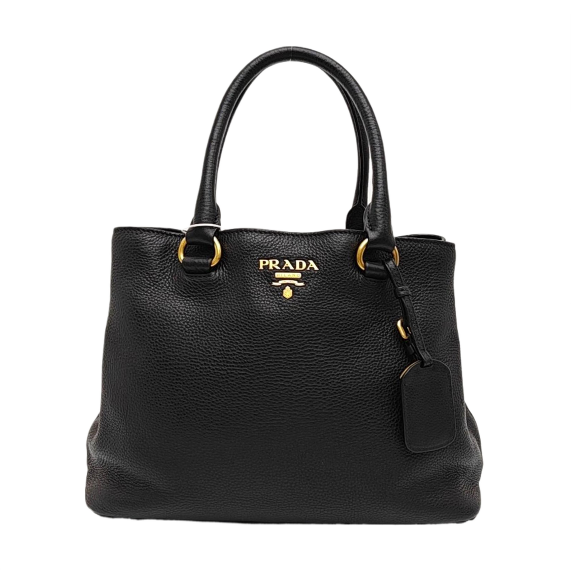 Calfskin Top Handle Bag Black