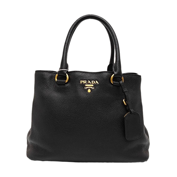 Calfskin Top Handle Bag Black