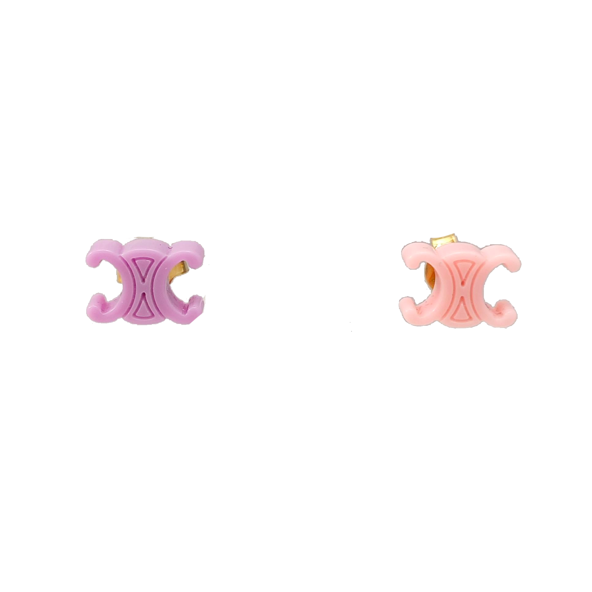 Resin Red Stud Earrings