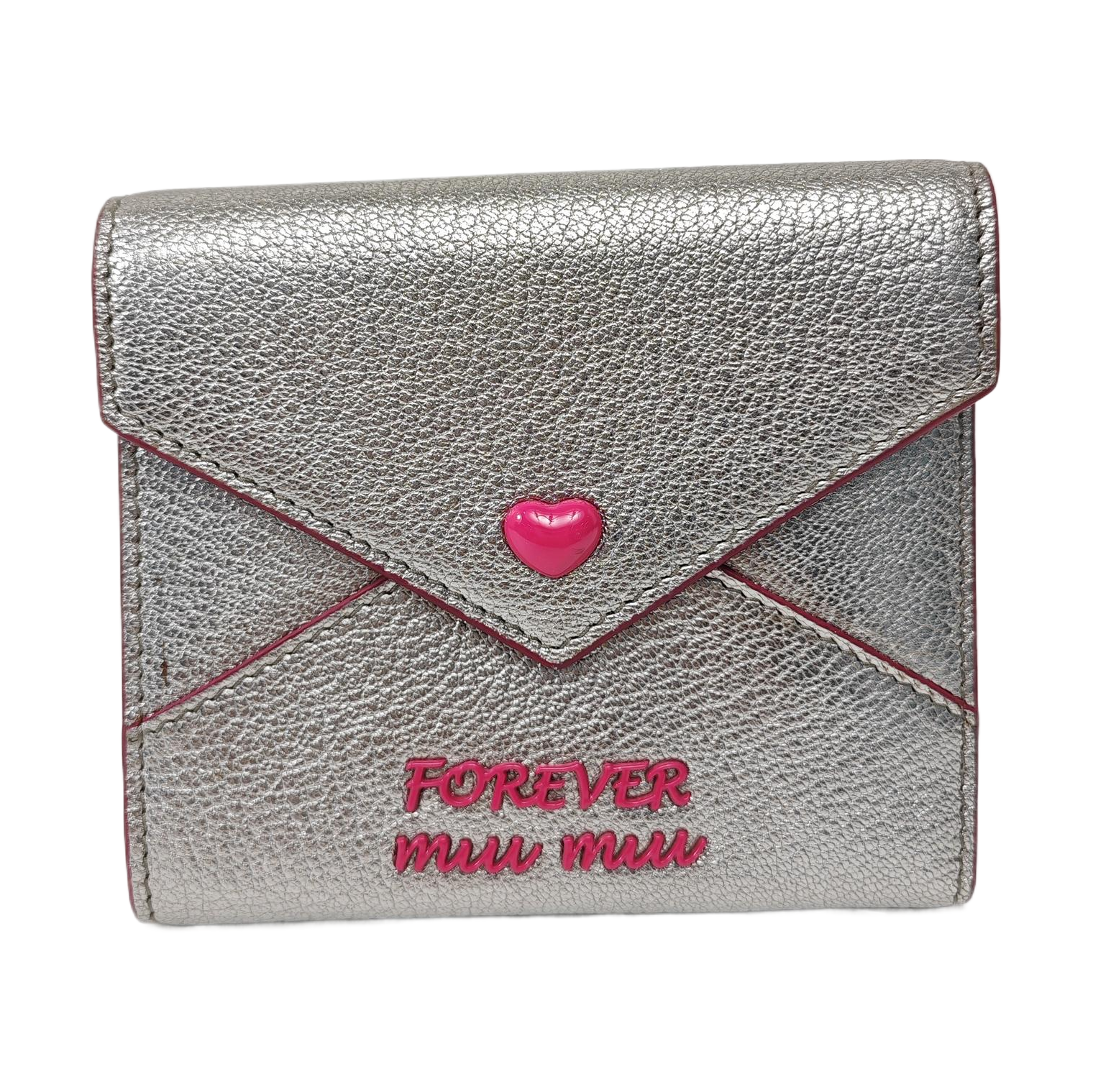 Love Lambskin Silver Wallet