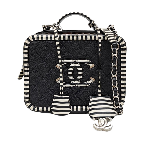 FILIGREE Medium Quilted Grained Calfskin Black