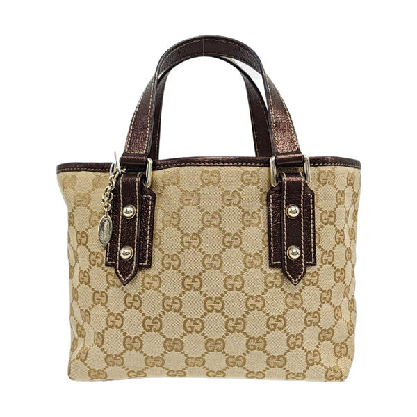 Monogram Canvas Tote Bag Beige