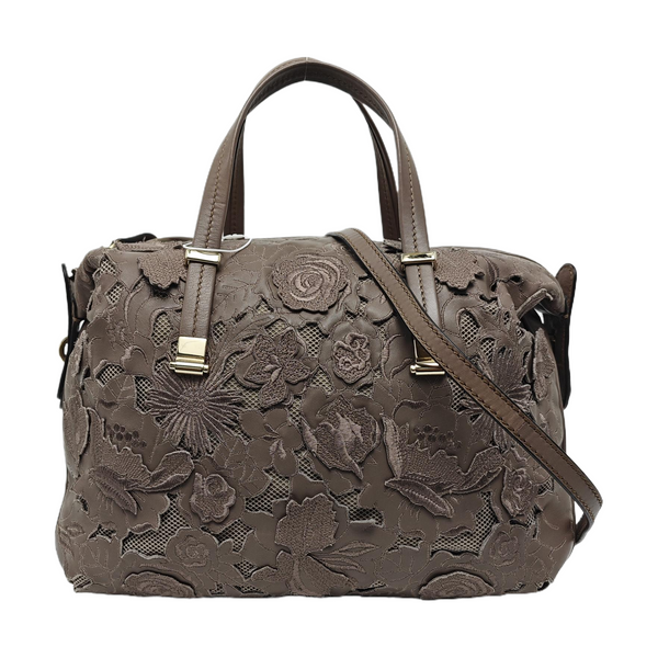 Lambskin Shoulder Bag Gray