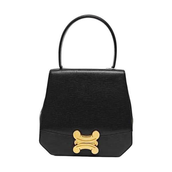 Calfskin Top Handle Bag Black