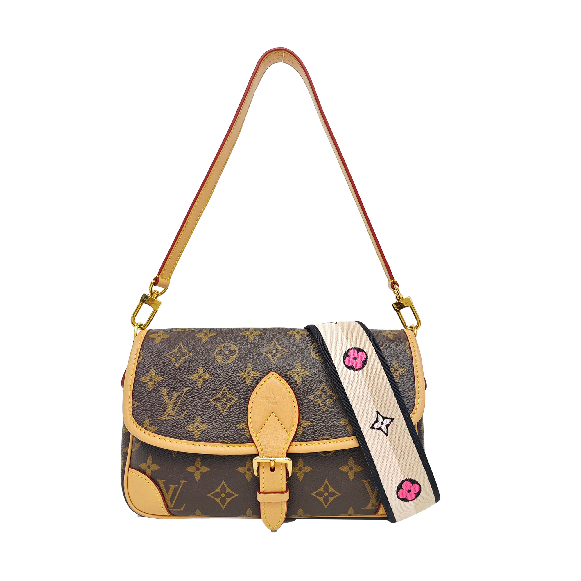 DIANE Monogram Coated Canvas Brown