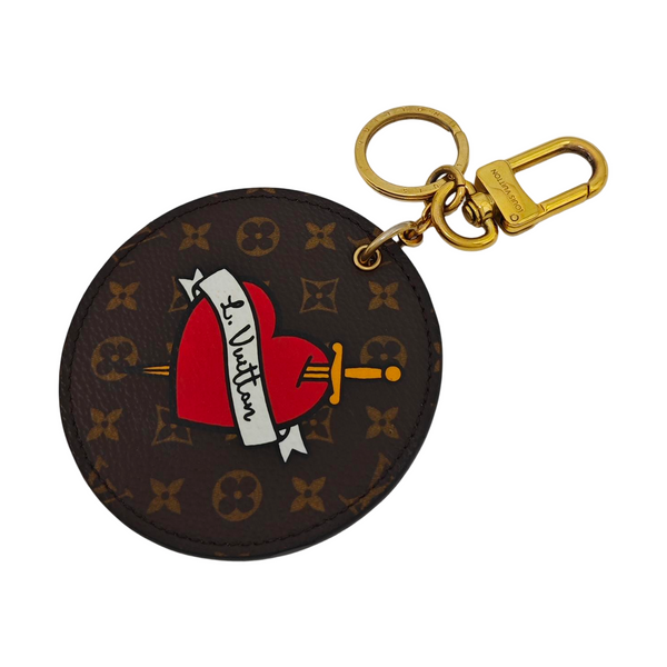 Leather Bag Charm Brown
