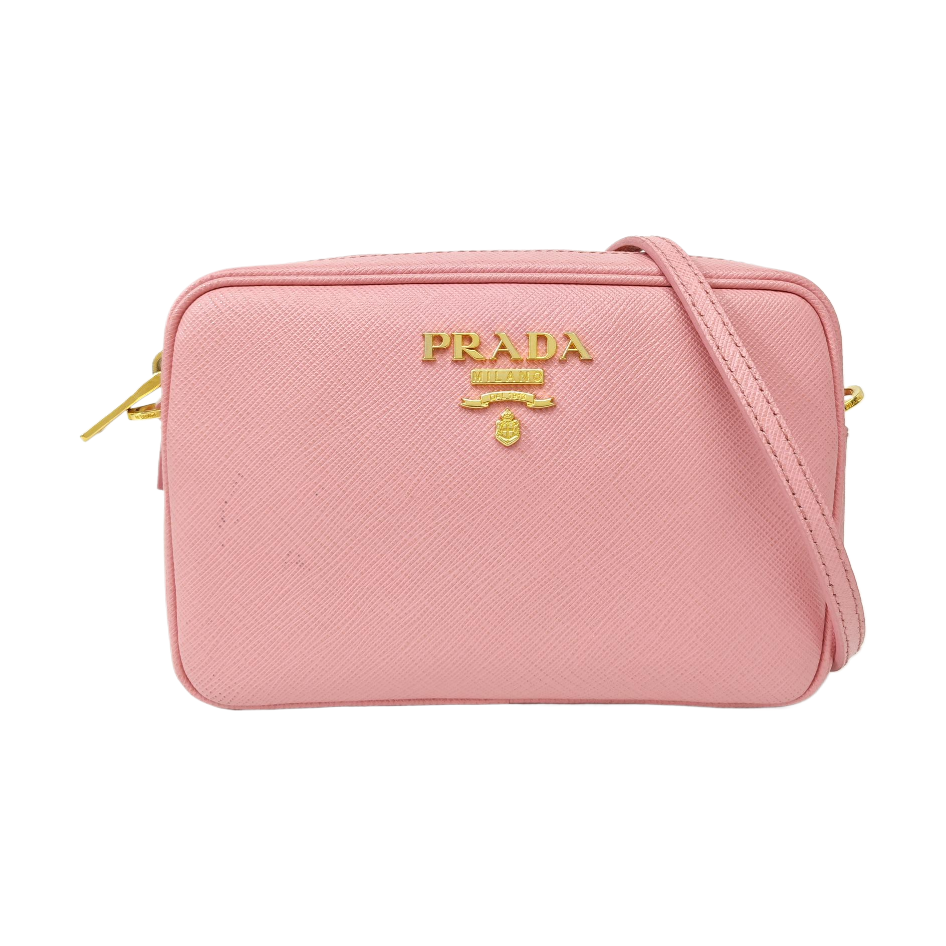 Saffiano Calfskin Shoulder Bag Pink