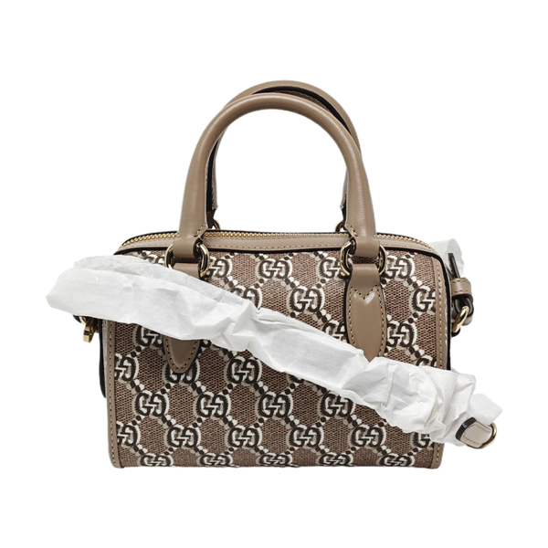 Monogram Coated Canvas Shoulder Bag Super Mini Gray