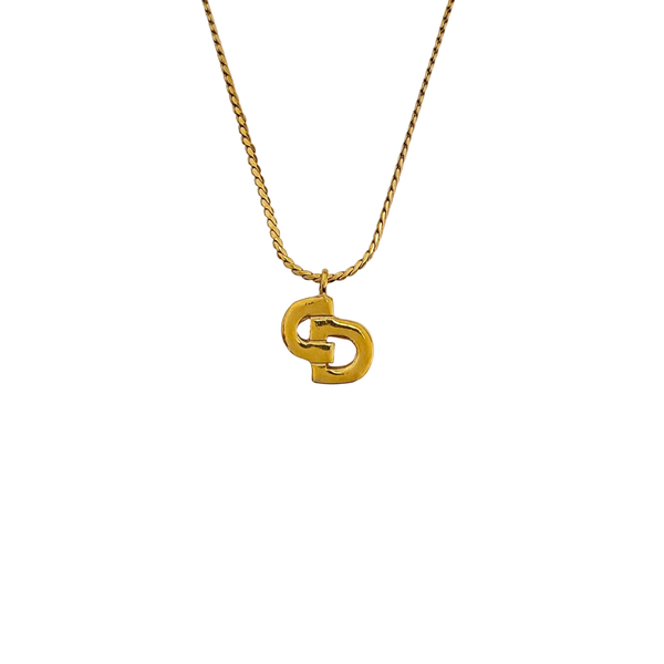 Petit CD Metal Gold Necklace