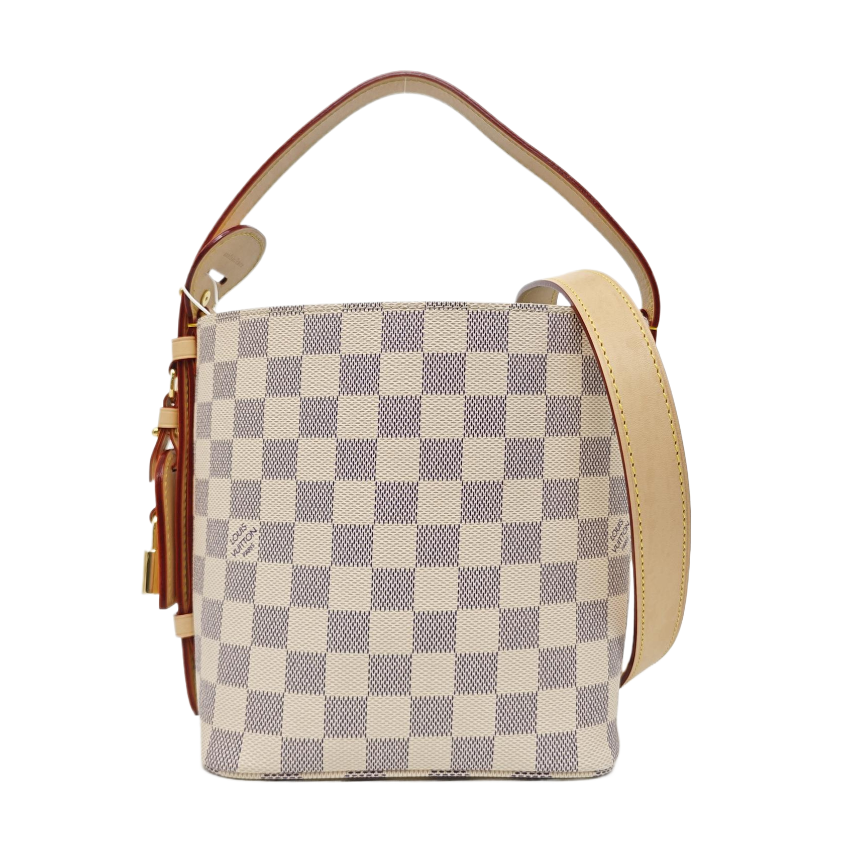 ALL IN PM Damier Azur Coated Canvas White