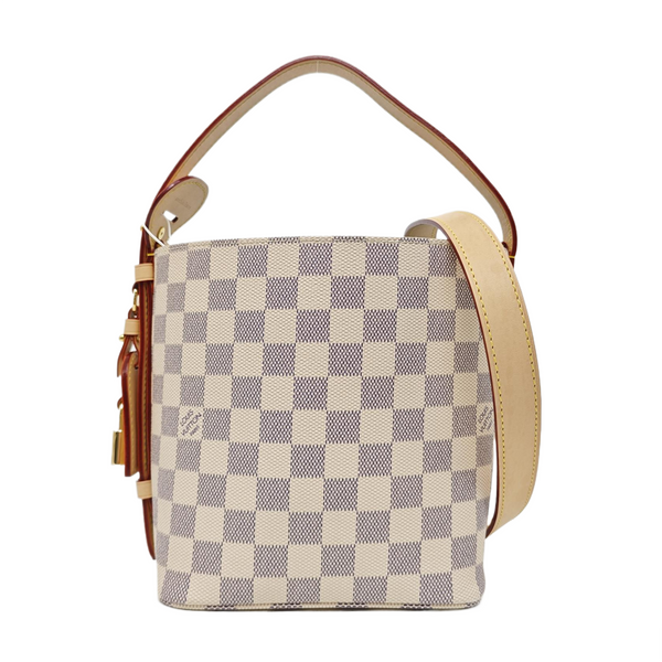 ALL IN PM Damier Azur Coated Canvas White