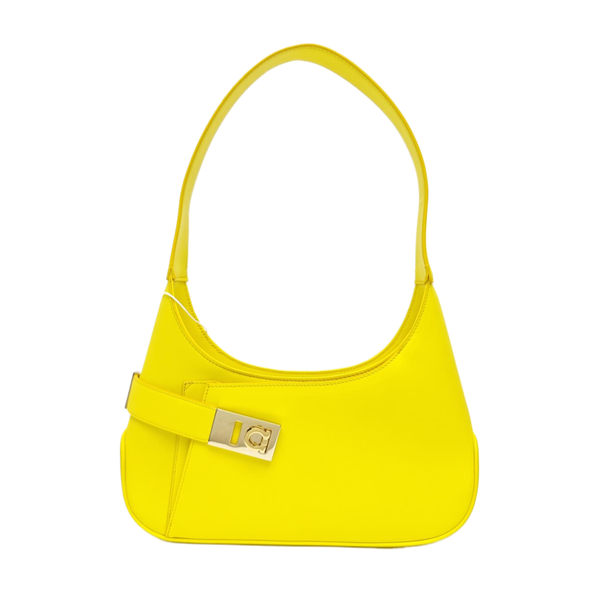 Clasp Hobo Calfskin Yellow