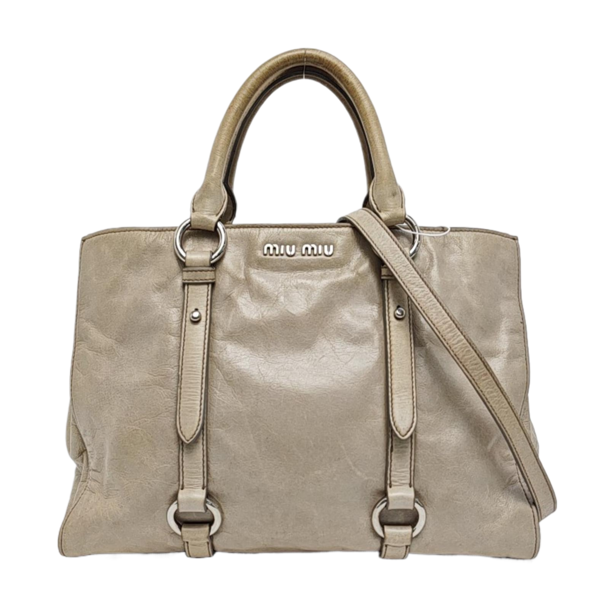 Shoulder Strap Calfskin Gray