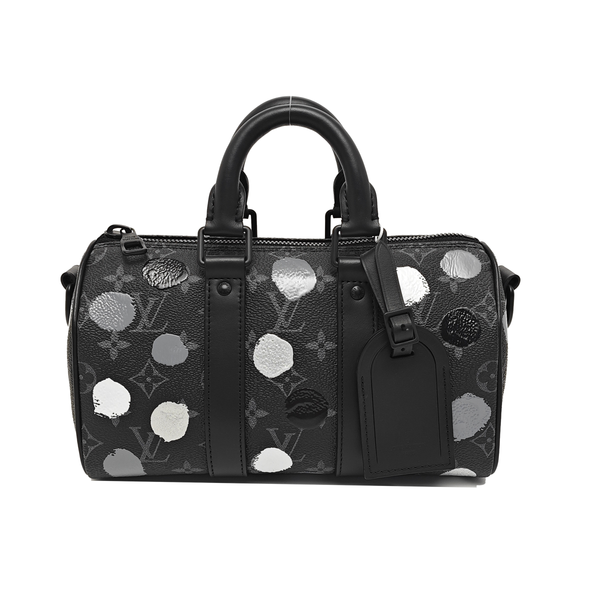 KEEPALL Monogram Coated Canvas Black