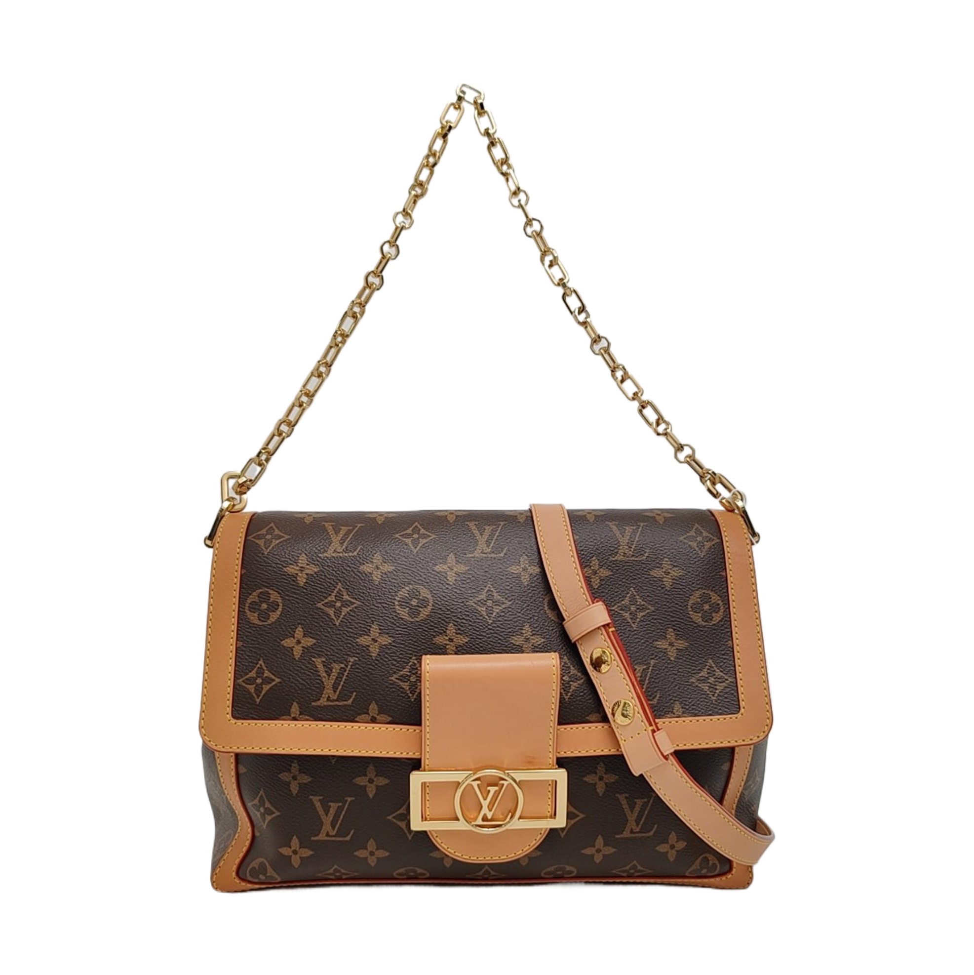 DAUPHINE GM Monogram Coated Canvas Brown