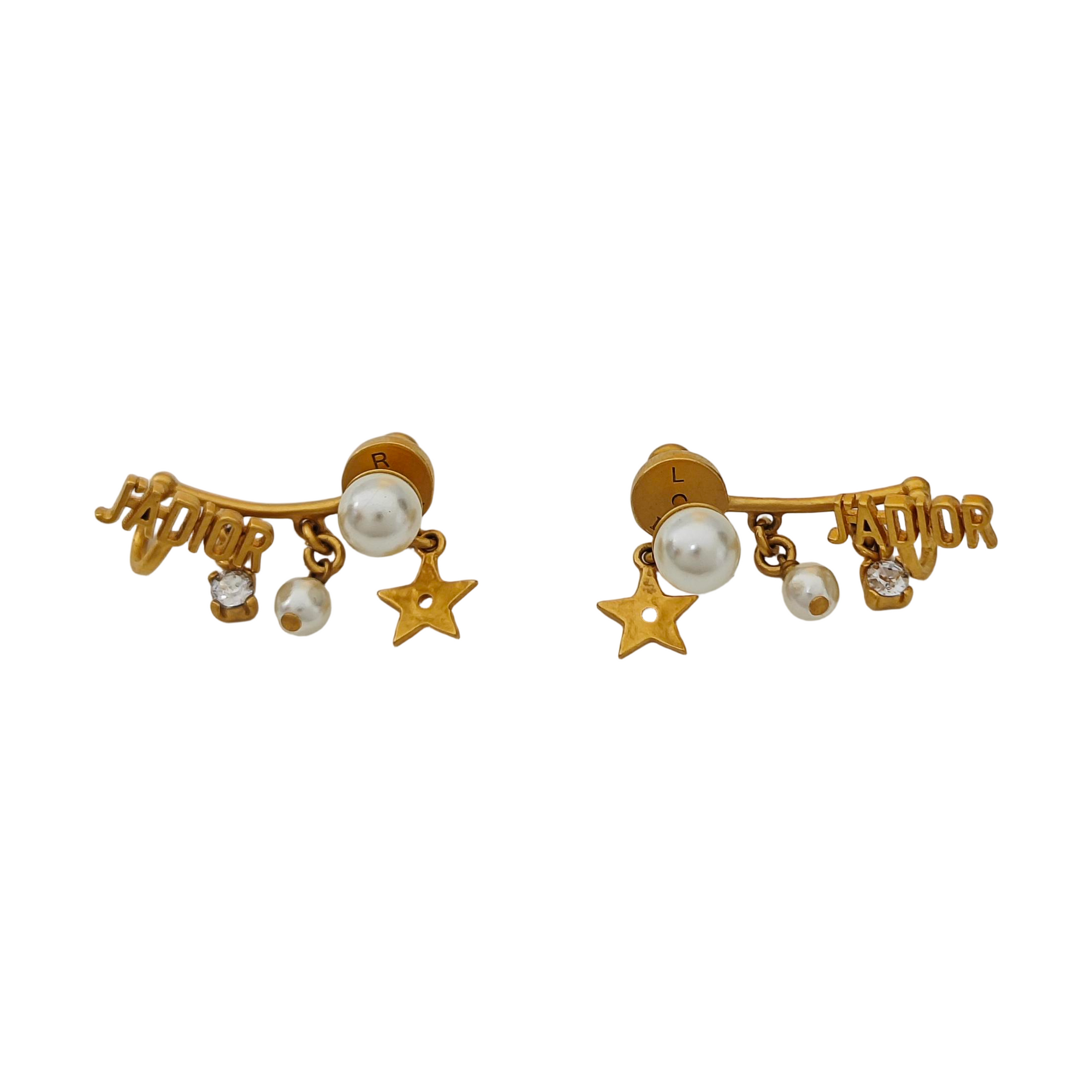 J'adior Metal Gold Stud Earrings